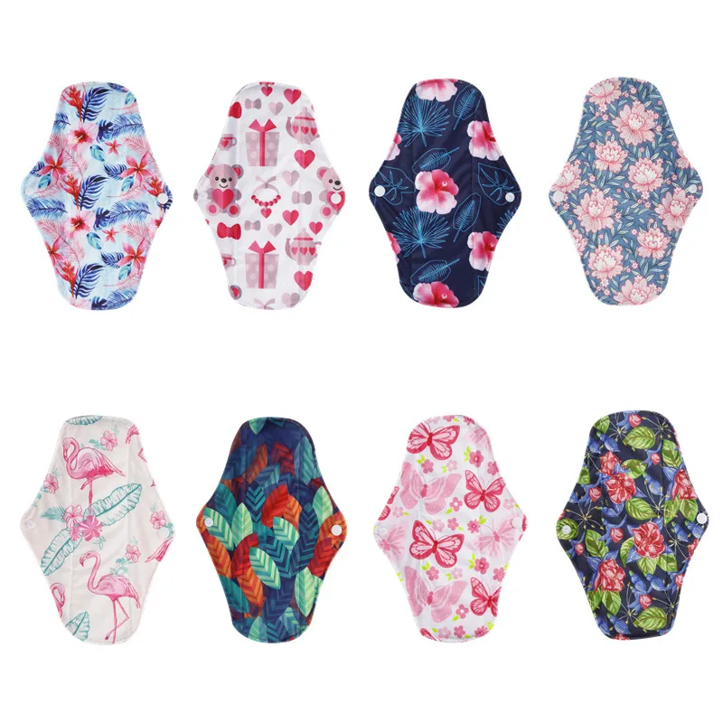 [simfamily]10PCS bamboo charcoal Sanitary Pads Regular Flow pads Reusable Health Menstrual Cloth Pads