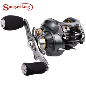 Sougayilang 11 + 1BB Baitcasting della Bobina di Pesca 7.0:1 Ad alta Velocità Ruota Da Pesca del Pezzo Fuso Bobina di Resistenza Massima Potenza 22LB Carpa Attrezzatura Da Pesca