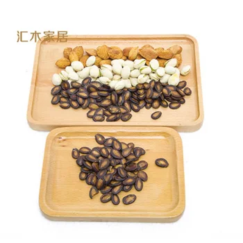

1Pcs Wood Square Pallets Pure Color Printed Kitchen Cooking Fruit Bread Display Tray Plate Dishes Upscale 20/24CMx17CMx2CM