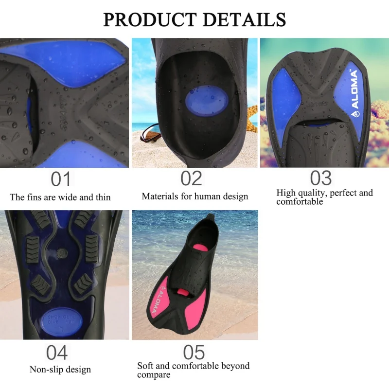 Adult Swim Fins Neoprene Swimming Flipper Anti-slip Diving Fins For Adults Neoprene Flippers For Snorkeling Surfing