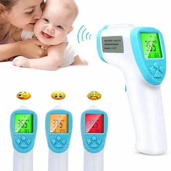 

Baby Thermometer Infrared Digital LCD Body Measurement Forehead Ear Non-Contact Body Fever IR