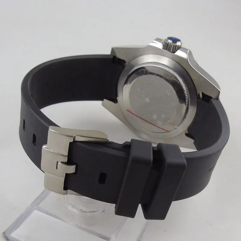 Мужские часы 40 мм PARNIS GMT Часы с раскладной застежкой сапфировое стекло