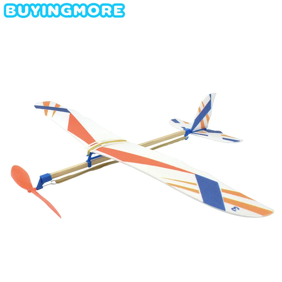 STOBOK Flying Gliders Educational Rubber Band Powered DIY Aerobatic Planes Toys Planes for Girls Kids Boys Gift for Christmas 4pcs 