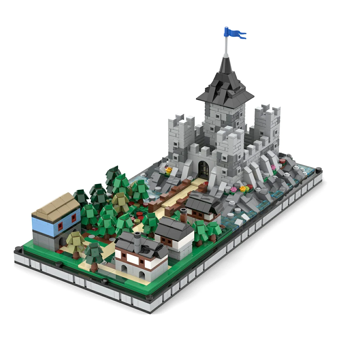 

Authorized 1695Pcs DIY Assembling Building Block MOC Medieval Castle Model Kit (Licensed and Designed by Mini Custom Set)