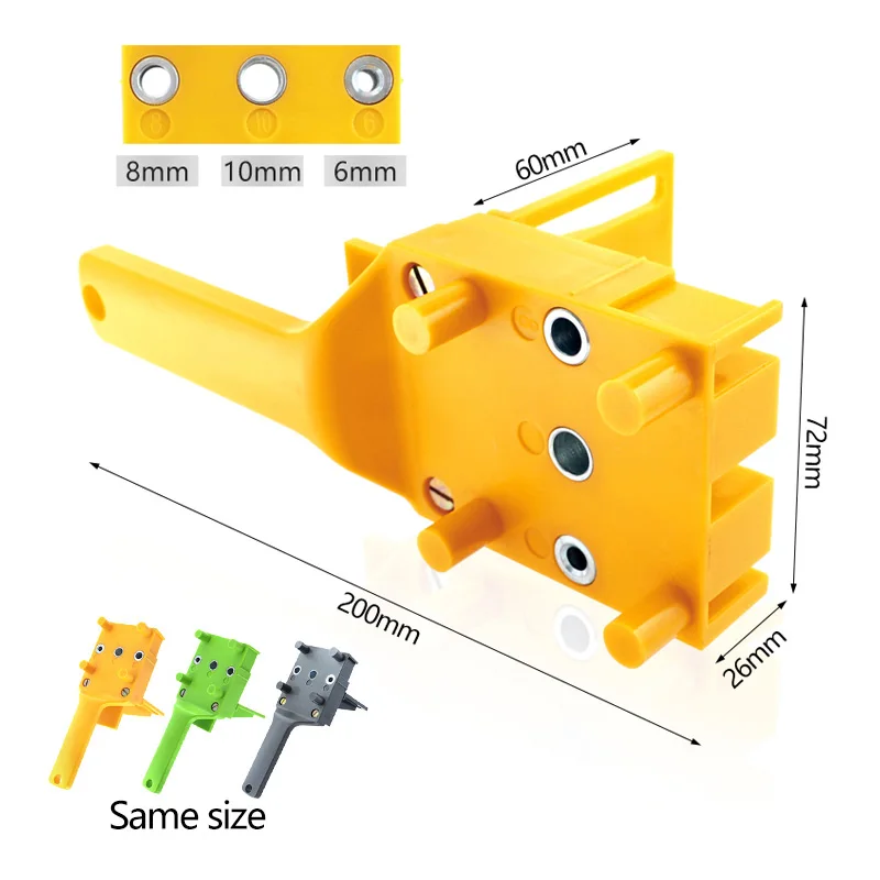 Дюбель джиг 6 8 10 мм сверла для дерева ручной деревообрабатывающий сверло направляющая ABS карманное отверстие джиг комплект с коробкой