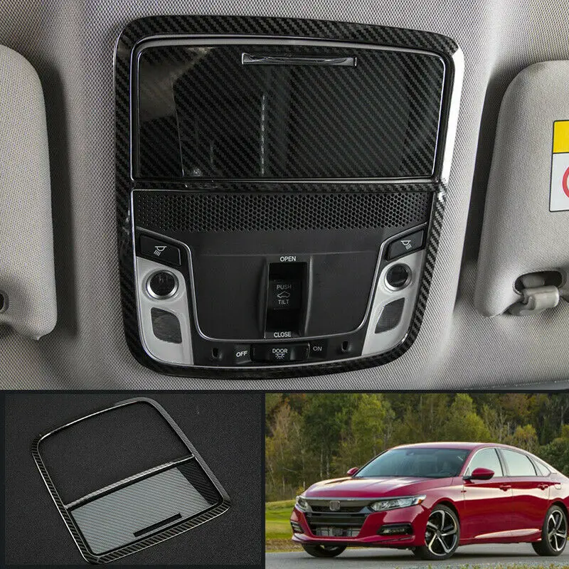 

Передсветильник лампа для чтения из углеродного волокна, подходит для Honda Accord 2018-2020, молдинговая крышка, отделка, автомобильные аксессуары
