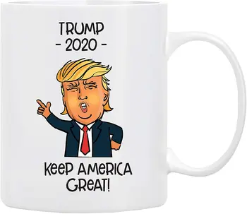 

Trump 2020 KEEP AMERICA GREAT Mug Funny Coffee Mug 350ml Ceramic Creative Milk Tea Cups Mug