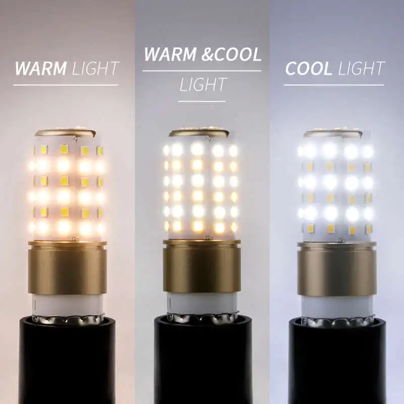 3 Colors Dimmable Led Corn Light E27 Lampada Led 220V Home Lighting E14 AC 85-265V Candle Lights Bulb 2835 SMD Decoration Lamp