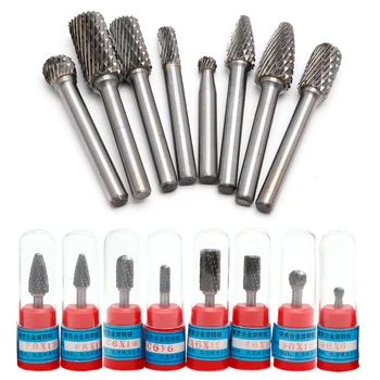 

Drop Ship 8pc Tungsten Carbide Burr Bit 1/4" 6mm Rotary Cutter Files CNC Engraving Set New