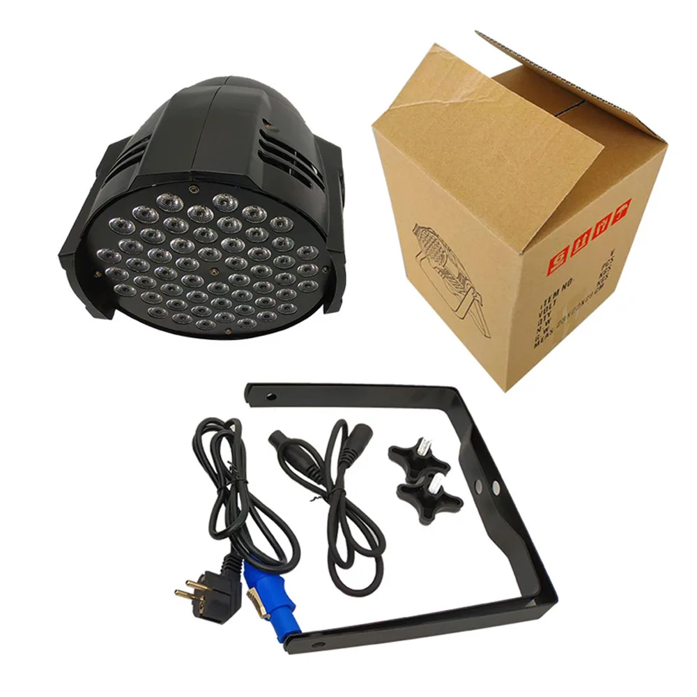 2 шт. алюминиевый 54*3 Вт RGBW Led Par Светильник 54x3 RGB 3in1 DMX сценический светильник 18x15