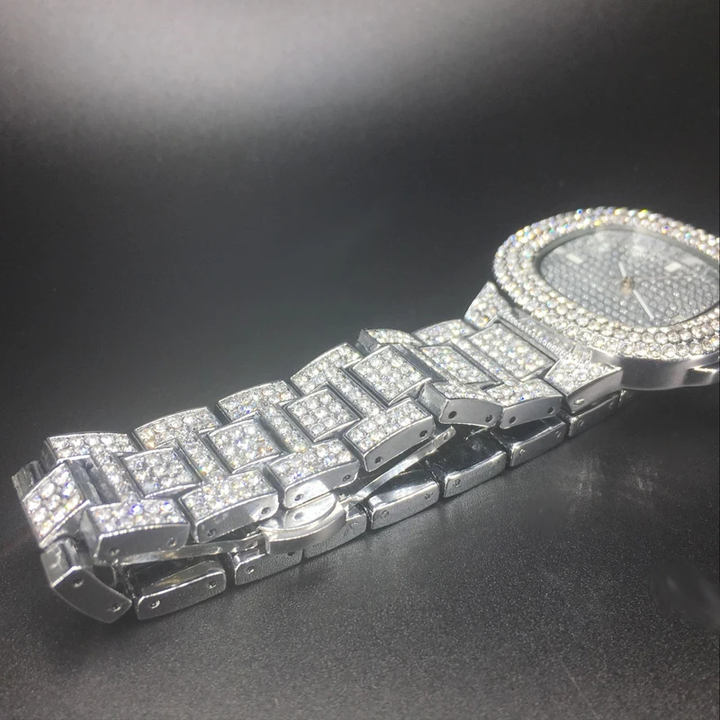 ICED OUT full diamond watch for women hot fashion ladies wristwatches hip hop quartz womens watches silver gold steel bracelet female clock free dropshipping 2020 (7)