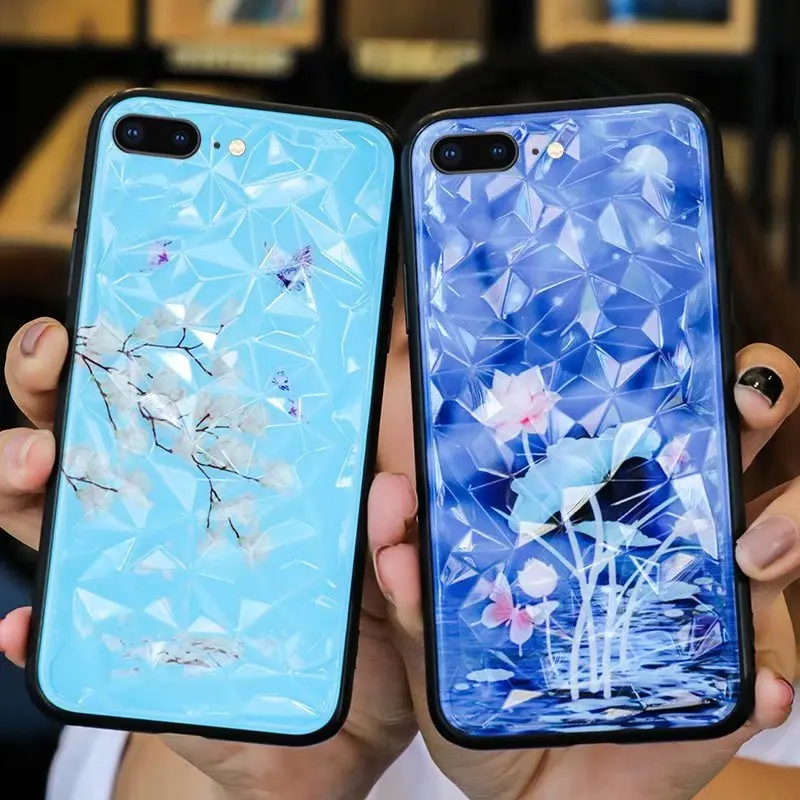 3D Алмазный чехол для Xiaomi 9Play 8 8SE 9 9SE Модный Цветочный узор олень PC задняя крышка Redmi
