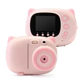

P02 1080P Children Mini Cute Camera DIY Photo Printing WiFi Video Recorder Camcorder Kids Big Head Sticker Cameras Gift