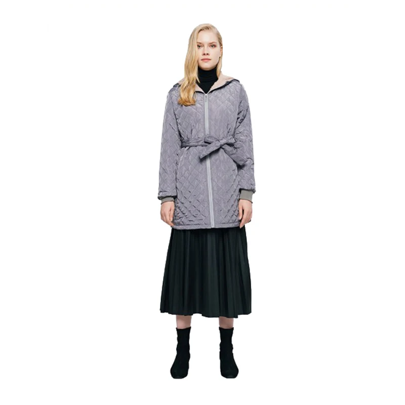 

Sisjuly Women's Winter Warm Leisure Cotton Padded Jackets Street Wear Pure Black Oversize Long Parkas Minimalist Overcoats