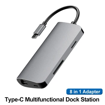 

Multi8-in-1 USB C Hub Portable Type C USB 3.0 SD TF Card Reader Adaptors ноутбук планшет флешка Планшеты أجهزة الكمبيوتر