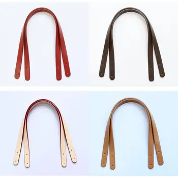 

2 pcs about 55cm handbag strap detachable Leather Handle diy replacement accessories Handbag Band complimentary rivet BD206