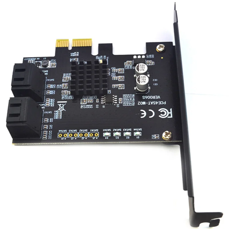 Адаптер карты Pci-E4 Msata Ssd и Sata3.0 Combo Pci Express 6 Гбит/с Asm1061 Sl@ 88