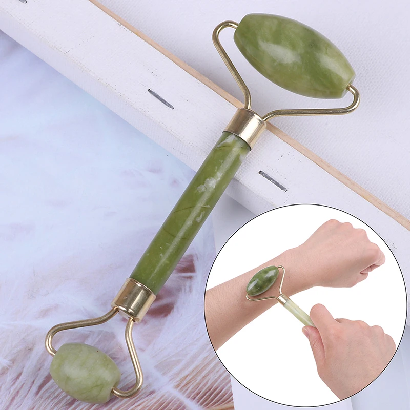 

1pc Natural Facial Beauty Massage Tool Jade Roller Face Thin Massager Relaxation Tool Face Massager Jade Roller