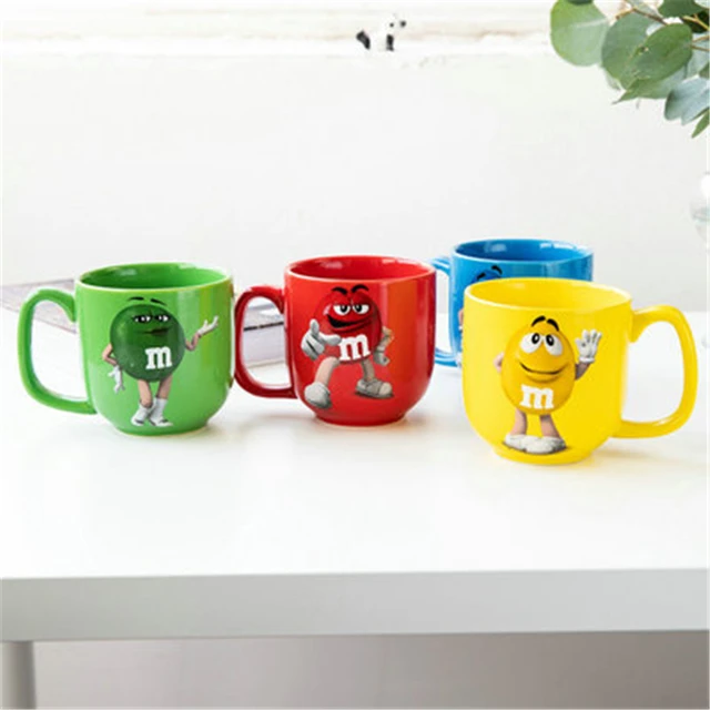 7-pcs M&ms Cups Set Mini Cute Cartoon Ceramics Coffee Mugs Thermal  Breakfast Water Bottle Christmas Birthday Gift 