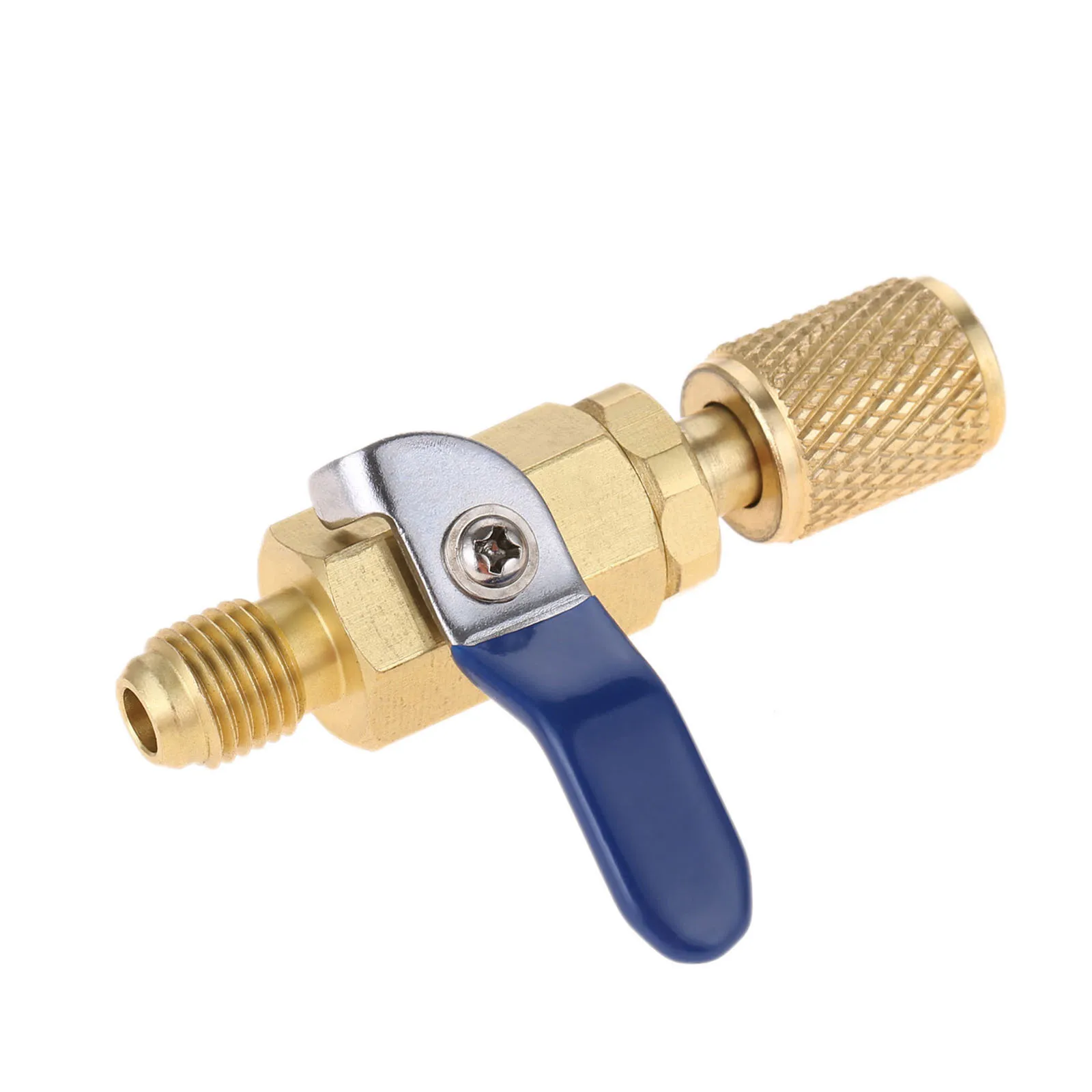 Valvola A Sfera Di Intercettazione Diritta E Manuale 1/4 "Adattatore Girevole Sae Per Aria Condizionata Refrigerante R134A R410A R12 Tubo Di Ricarica