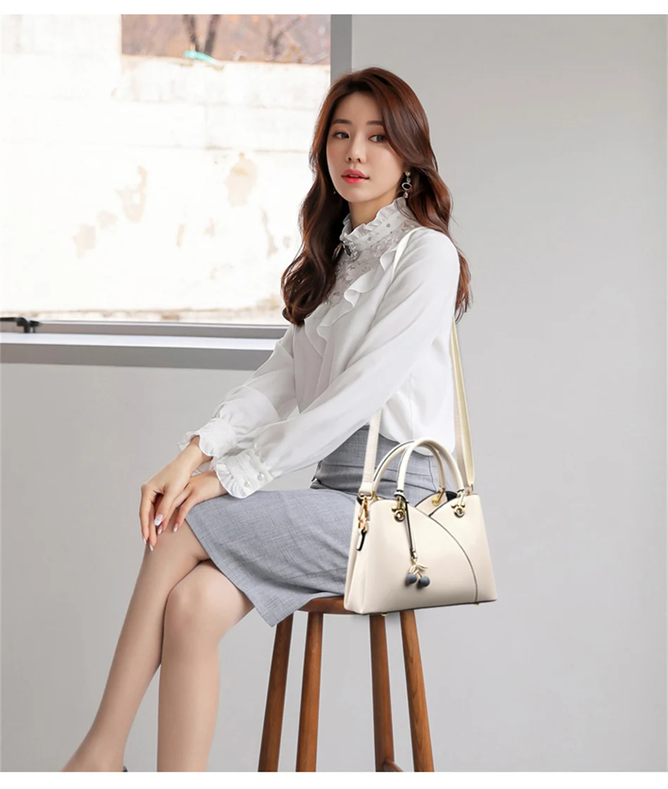 2022 Brand Luxury Handbag Women's Stitching Designer Shoulder Crossbody Bag Soft Leather Ladies Messenger Casual Tote Sac A Main