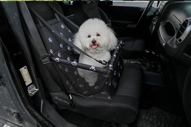 E-FOUR Doggy Deluxe собака бустер Автокресло Премиум качество металлический каркас строительство клип-на безопасности поводок на молнии карман для хранения автомобиля