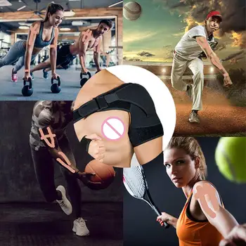 

Adjustable Breathable Gym Sports Shoulder Support Back Brace Fitness Protector Bandage Pads Black Bandage For Men Women