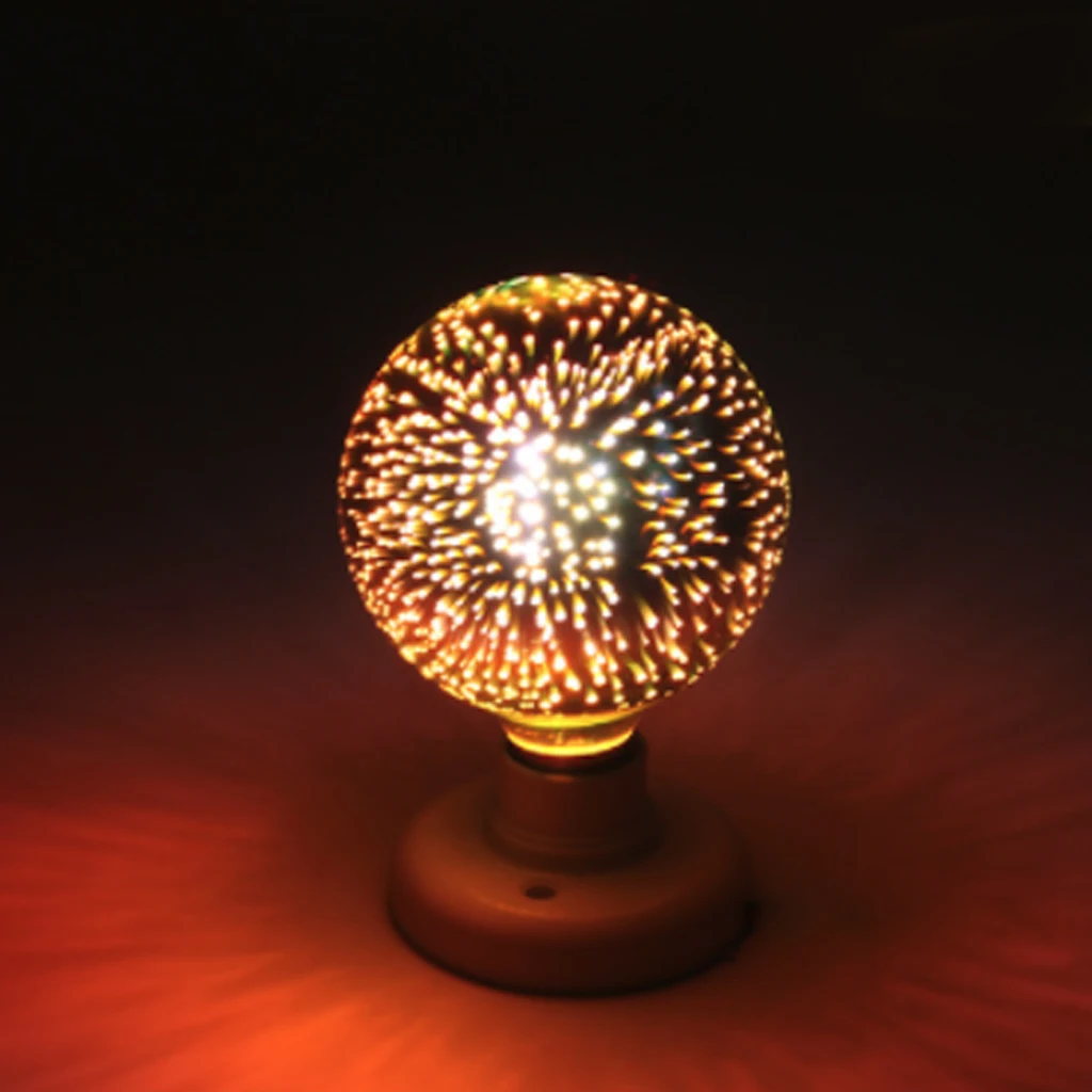 

Five-Pointed Star Table Lamp 3D Glass Firework Bulb E27 Colorful Firework Decoration Atmosphere Light Bedroom Room Night Light