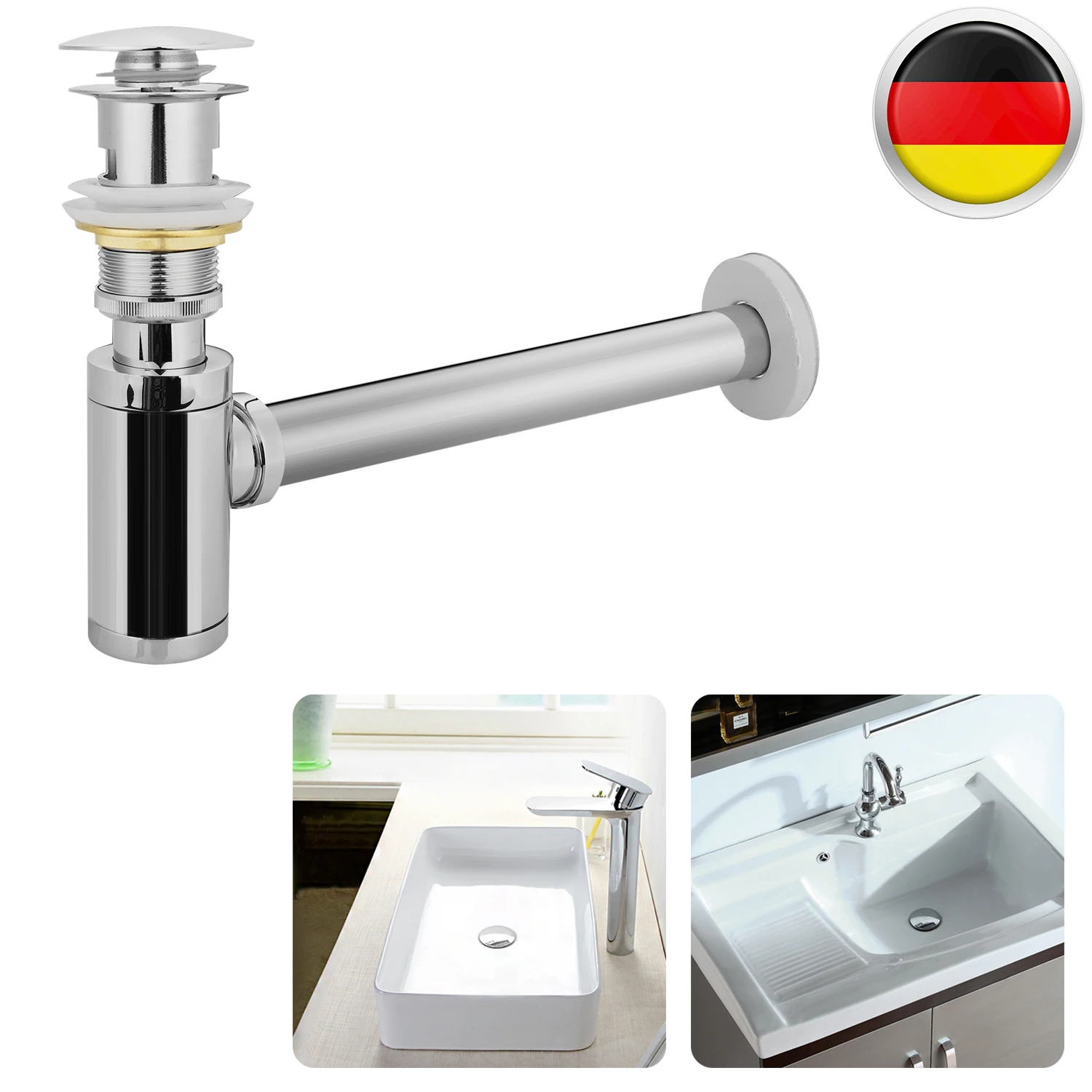 

Push Up Drain Drain Valve Siphon Cooper Push Up Drain+Zinc Alloy Siphon Syphon For Bathroom Faucet Sink Washbasin For Bathroom
