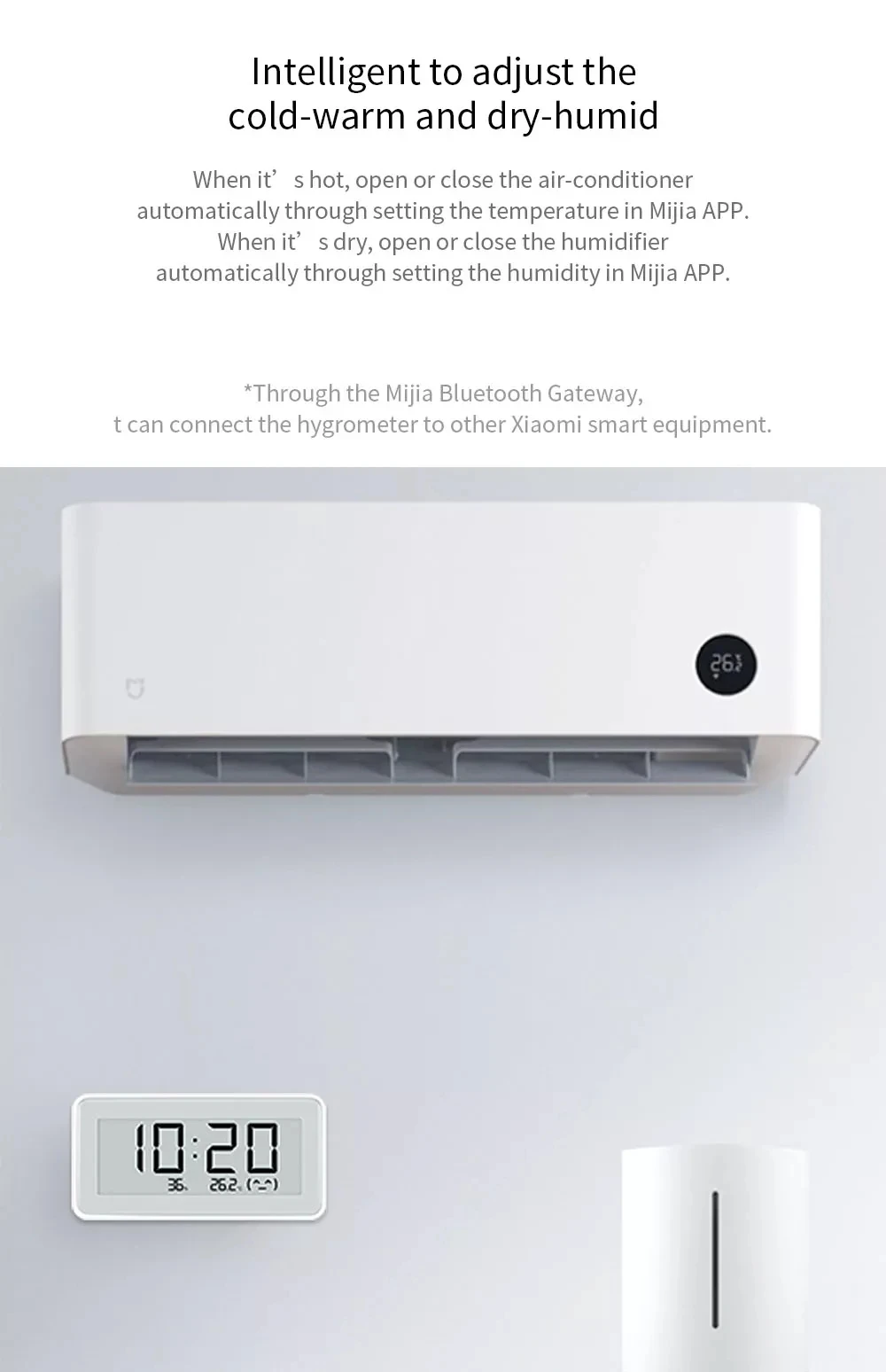 Xiaomi Mijia Smart Bluetooth смайлик температура влажность цифровой датчик E-ink экран семейное использование термометр измеритель влажности