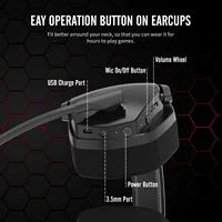 NUBWO G06 2.4G Wireless Gaming Headset 3.5mm Wired Sport Earphone Over Ear Headset 1