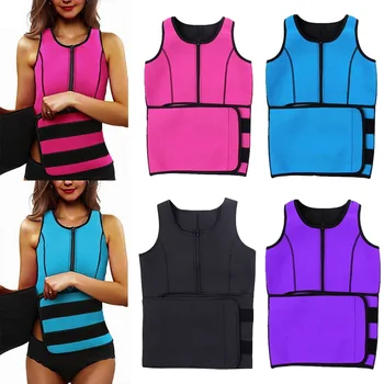

Women Waist Trainer Vest Tank Workout Slim Fit Sweat Belt Body Shaper H9