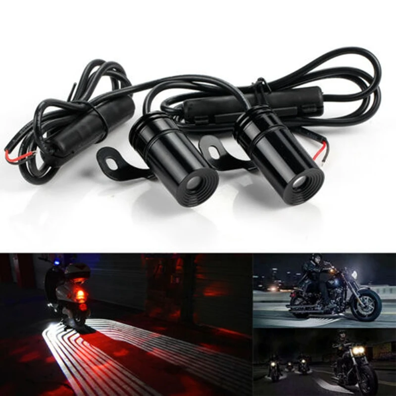 

2 Pcs Motorcycle Angel Wings LED Projection Lamp Body Door Shadow Laser Welcome Lights Auto Taillights Auto Decorative Light