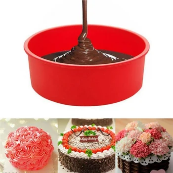 

Baking Silicone Cake Pan Round Food Grade Silicone Baking Pan Non-Stick Reusable Baking Pan Bakery Baking Tools For Home Kitchen