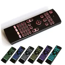 MX3 2,4 Ghz Air mouse пульт дистанционного управления 7 цветов подсветка клавиатуры для samsung pc Smart tv