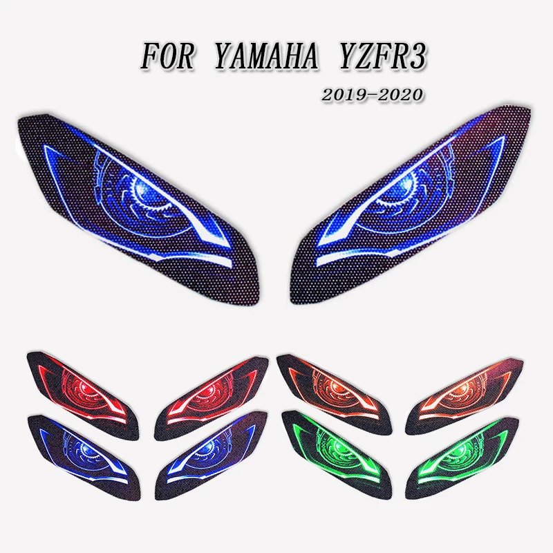 Для мотоцикла YAMAHA YZF-R3 YZFR3 YZF R3 2019 2020 R25 3D Передняя обтекатель фары наклейки Защита