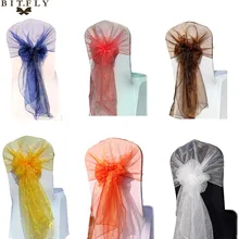 BIT. FLY Высокое качество 10 шт. пояса для стула 32 цвета чехол для стула капот для свадебных мероприятий и вечерние и церемоний отель банкет украшения