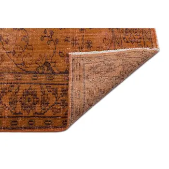 

Handmade Brown Vintage Overdyed Turkish Area Rug 177x277 Cm-5'10''X9'1''