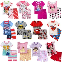 2020 verão dos desenhos animados mickey minnie mouse carros crianças roupas dos miúdos meninos meninas conjuntos de roupas esporte ternos algodão batman outfit(China)