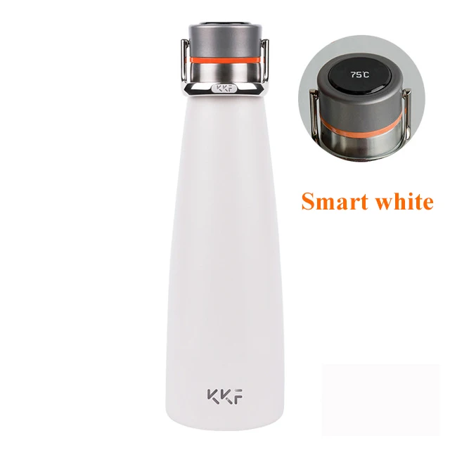 Xiaomi KKF Вакуумная бутылка 24 часа в сутки изоляционная чашка термосы Нержавеющая сталь термос 475 мл кружка для путешествий, Портативный спортивный Кубок - Цвет: White(smart)