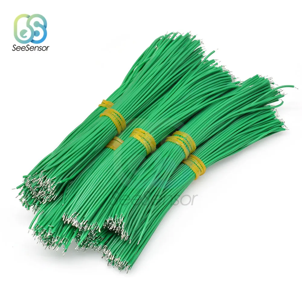 Green 100 шт./лот 24AWG 15 см гальванически лужёные макетная плата припоя кабель Fly джемпер Оловянная проволока проводящие провода 1007-24AWG разъем провода - Цвет: Green