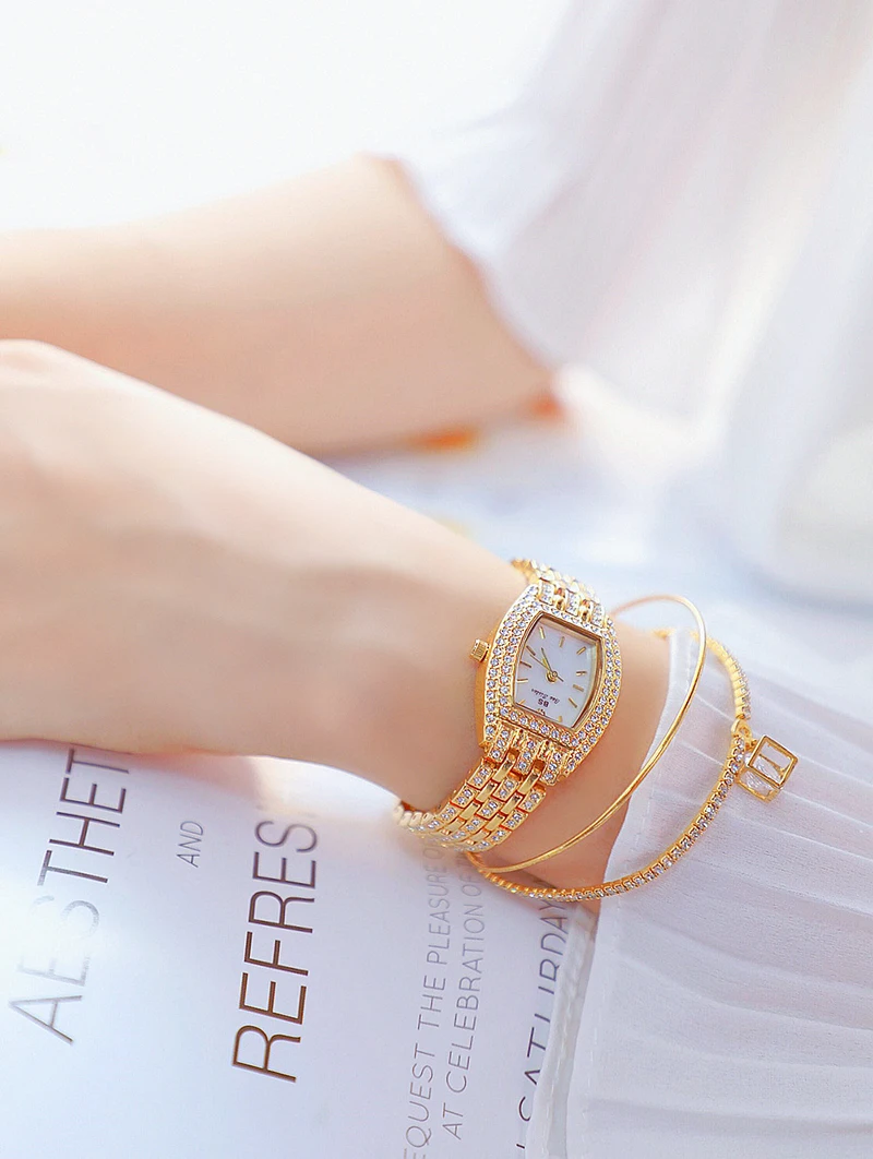 Relogio feminino женские часы золотые Роскошные брендовые алмазные квадратные Кварцевые женские наручные часы женское из нержавеющей стали часы