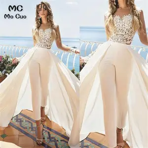 beige jumpsuit wedding