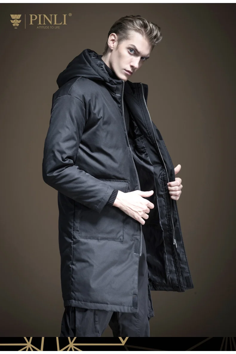 Down Jacket Sobretudo Top Fashion Pinli Fall New Men's White Duck Warm Mid-long Wear Tidal B193608822