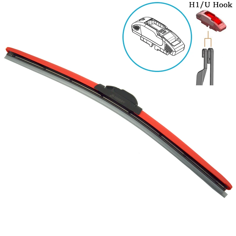 

Newest Color Windscreen Wiper Blades U J Universal Hook Windshield Wipers 14-28 Inch Hybrid For Toyota Ford Hyundai Cadillac Car