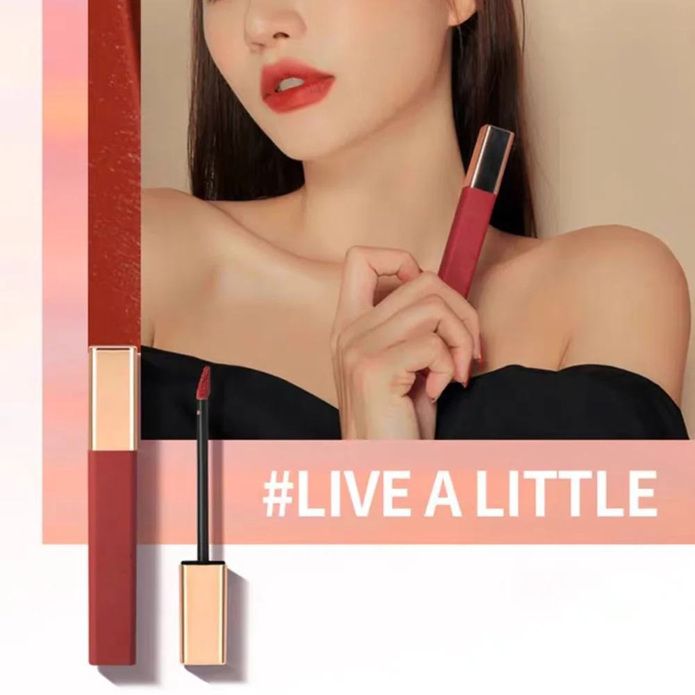 

Long Lasting Waterproof Liquid Pencil Matte Lipstick Lip Makeup Nonstick Cup Tomatoes Cinnamon EY669