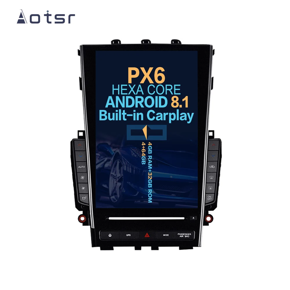 Aotsr Tesla 12," вертикальный экран Android 8,1 автомобильный DVD мультимедийный плеер gps навигация для Infiniti Q50 Q50L Wifi carplay стерео
