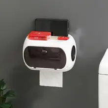 Водонепроницаемый настенный держатель рулона туалетной бумаги полка трубка мобильный телефон хранения