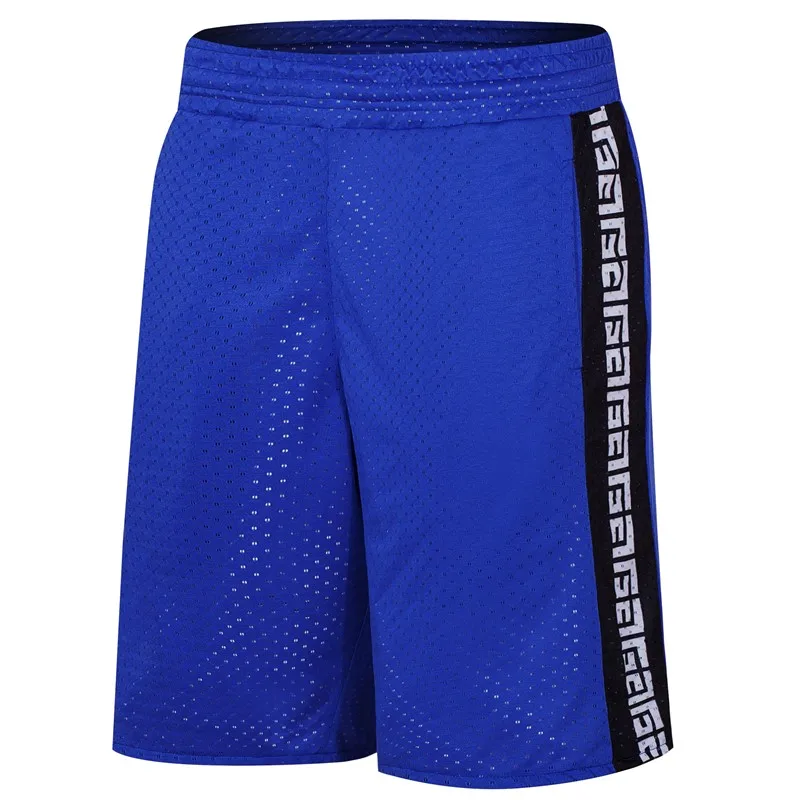 HOWE AO, новинка, мужские летние баскетбольные шорты, мужская спортивная одежда, двухсторонние шорты для бега, дышащие, тренировочная одежда размера плюс, шорты - Цвет: blue white shorts