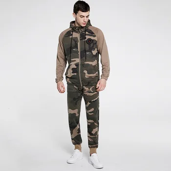 

AIRGRACIAS Men Camouflage Print sets US/Euro Size S-XXL 2020 NEW Camo Tracksuit Sportwear Hoodies Sweatshirt &Pant Suit